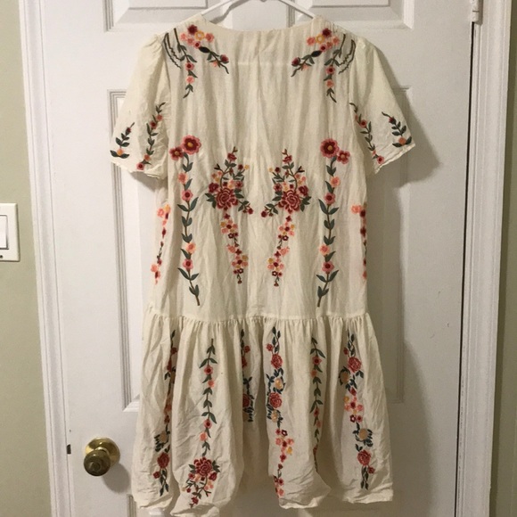 Zara Embroidered Cotton Dress - Picture 3 of 7
